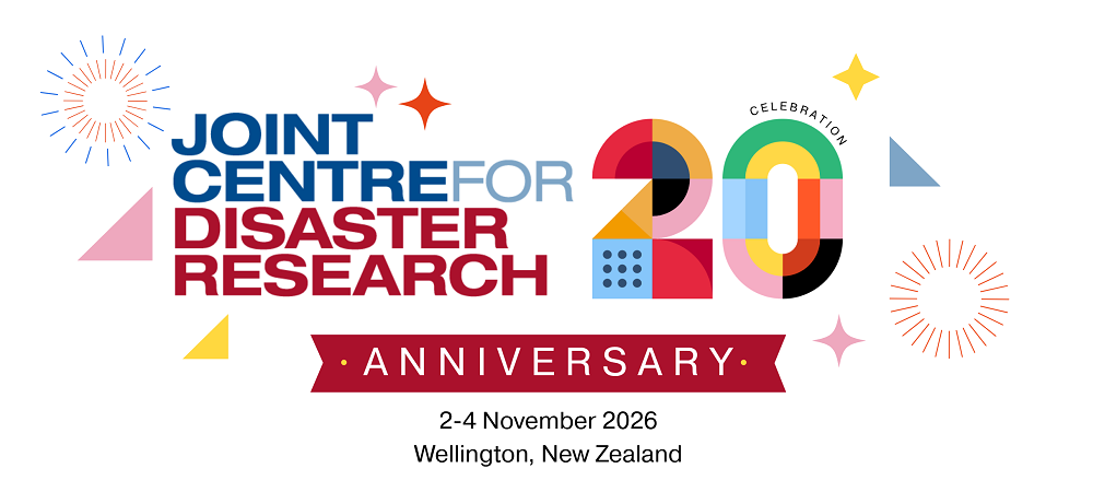 2026 Joint Centre for Disaster Research 20 years banner